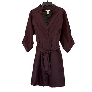 Vince Wine Red Belted Trench Coat